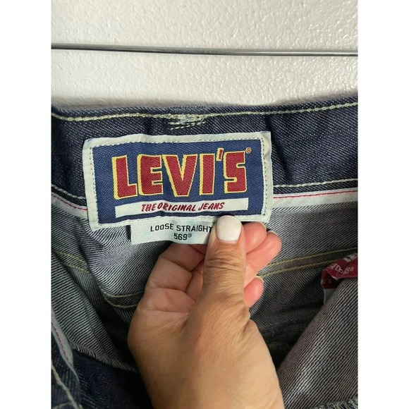 Levis 569 Mens Loose Straight Fit Casual Jeans Blue W36/L30 - Picture 5 of 6